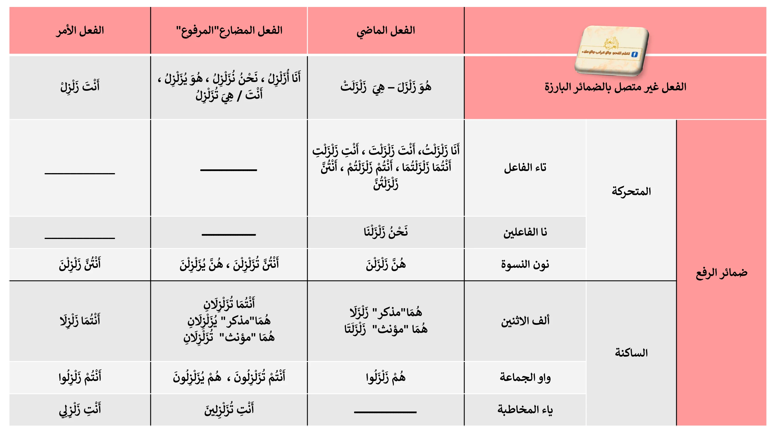 image about تصريف الفعل الصحيح المضعف 
