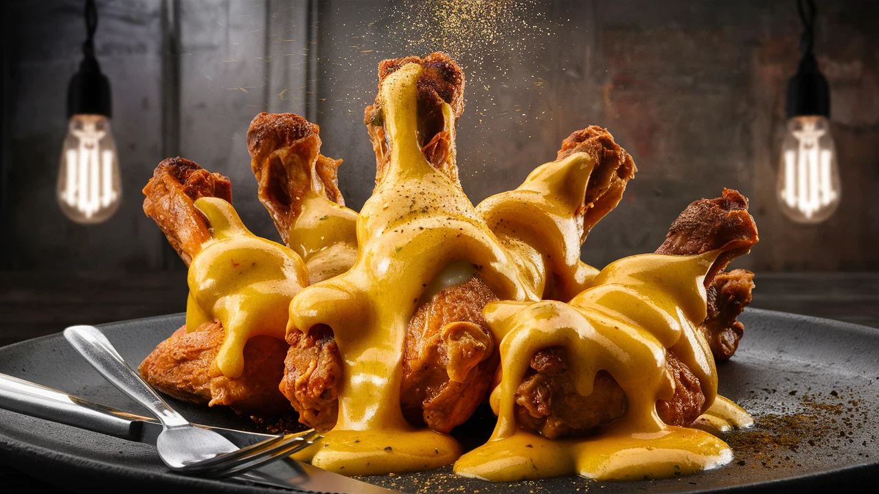 image about أجنحة دجاج بدون عظم بنكهة الجبنة🧀🍖