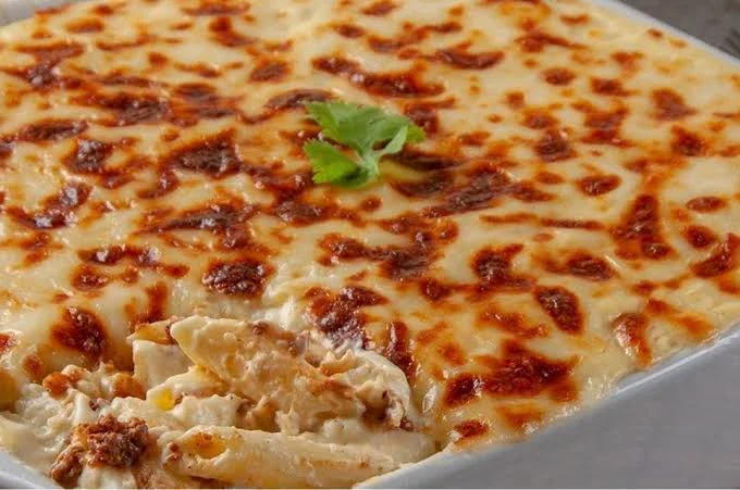 image about طريقة تحضير مكرونة النجرسكو بالفراخ والبشاميل