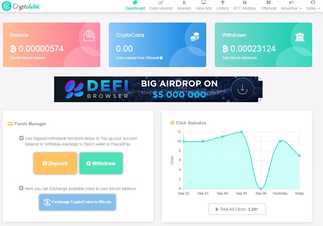 image about CryptoWin - موقع جديد لكسب البيتكوين 