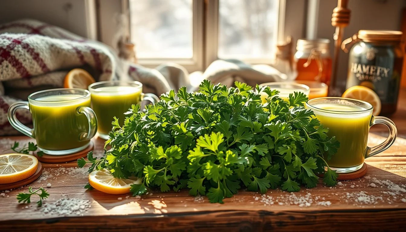 image about 10 أسباب تدفعك لتناول مشروب البقدونس في الشتاء