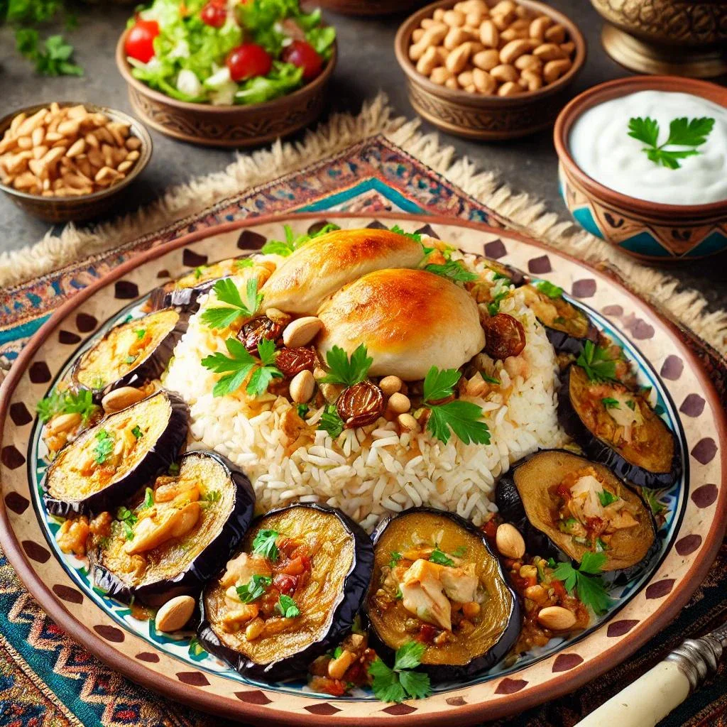 image about طريقة عمل  المقلوبه                     وايضا            طريقة عمل الخبز السورى      