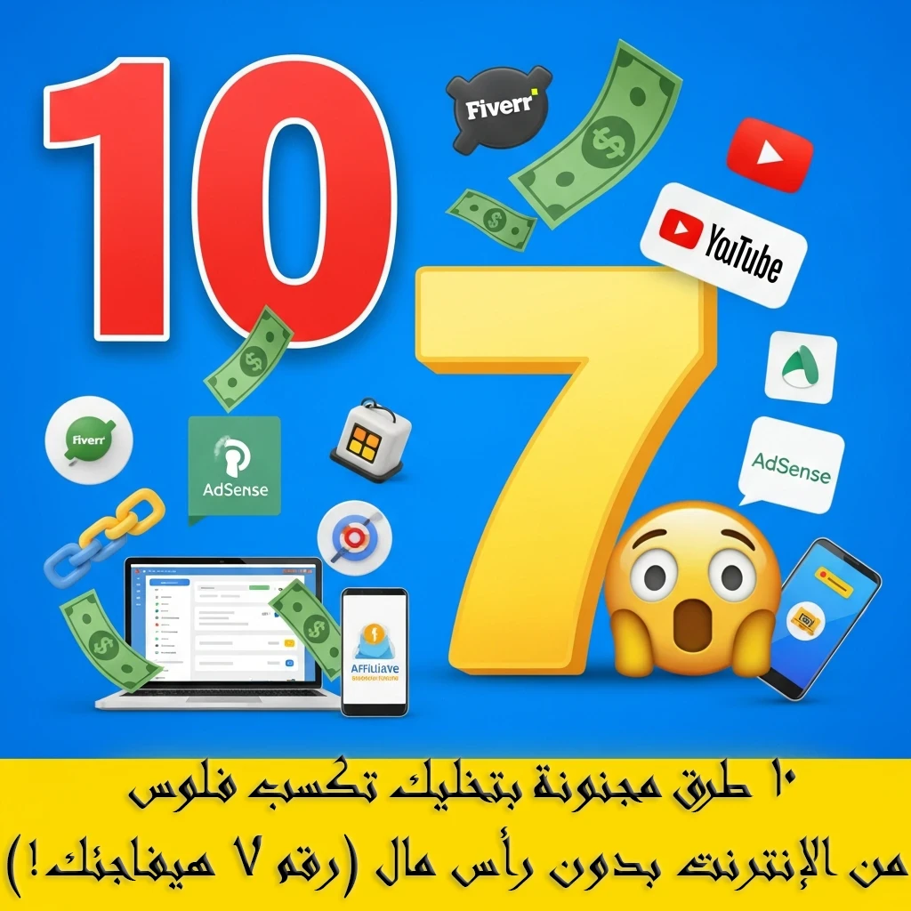 image about 💸 10 طرق مجنونة بتخليك تكسب فلوس من الإنترنت بدون رأس مال (رقم 7 هيفاجئك!)