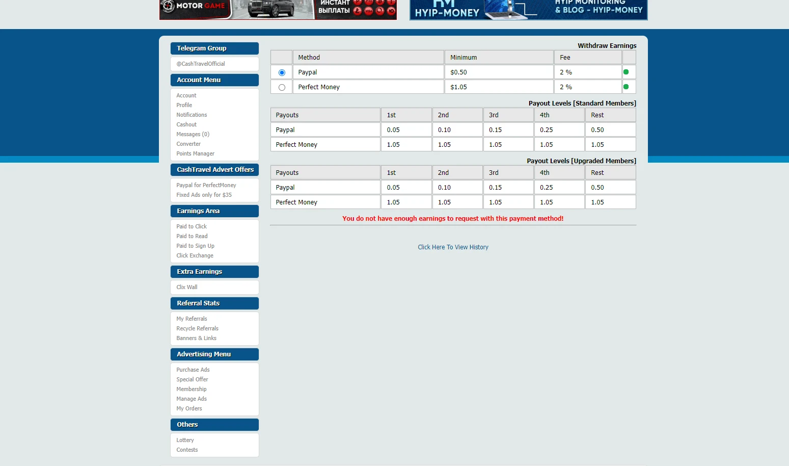 image about الربح من خلل موقع cash travel 