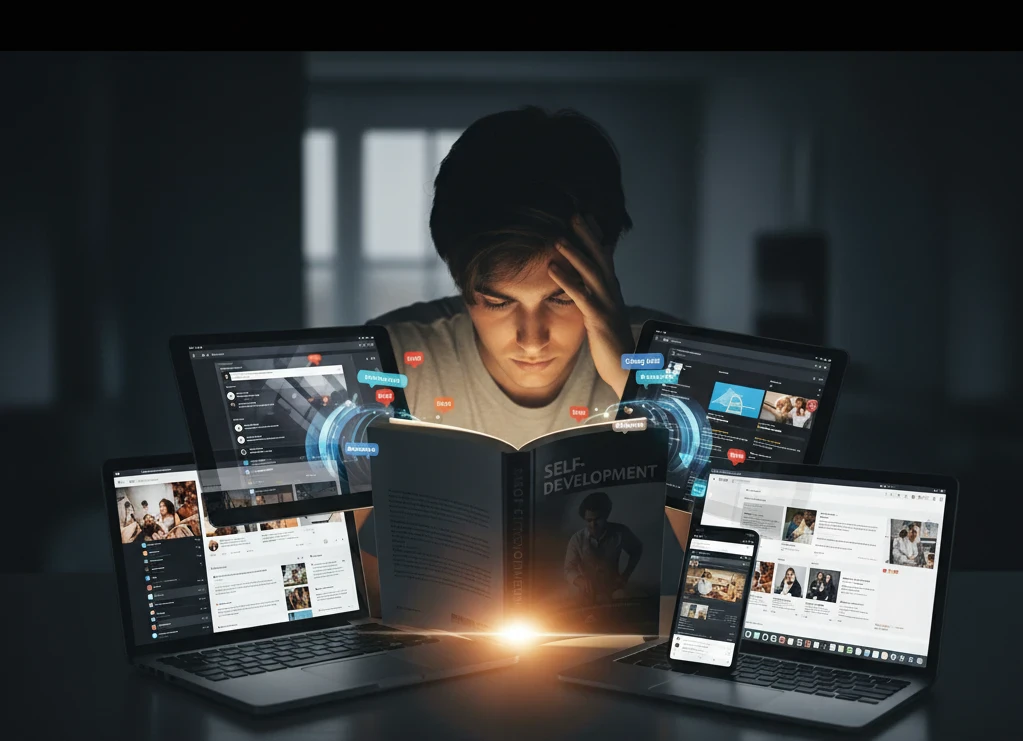 image about تطوير الذات في عصر التشتت الرقمي