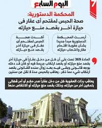 image about تأييد المحكمة الدستورية اليوم لحبس كل من يتعدى على حيازة آخر كمستأجر مع شرح الحكم وتأثيره وأسبابه.