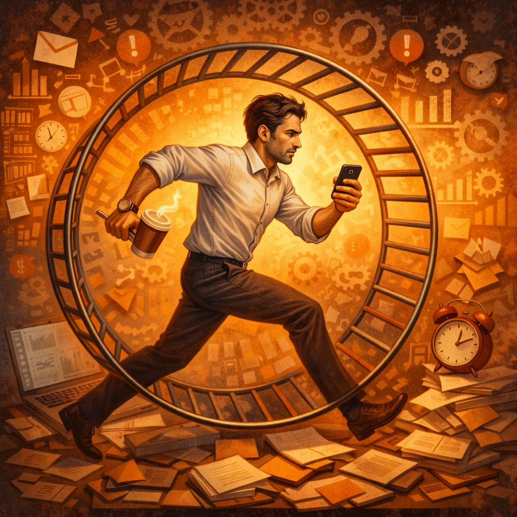 image about وهم الإنتاجية: هل نعمل أكثر أم نظهر أننا نعمل؟هل نحن منتجون أم مجرد مشغولين؟