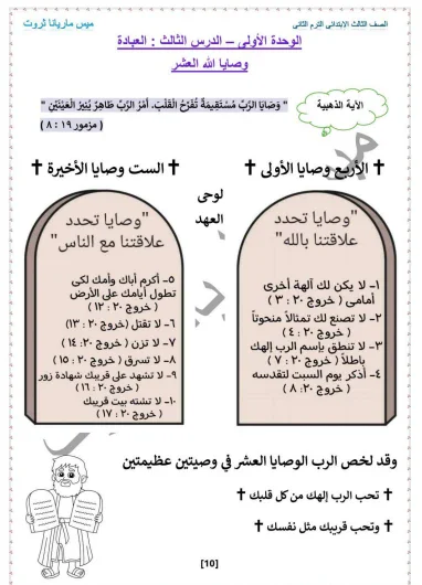image about تحميل مذكرة  مراجعة دين مسيحي للصف الثالث الابتدائي   الترم الثاني 2026 PDF  0   (تشمل شرح واسئلة والاجوبة