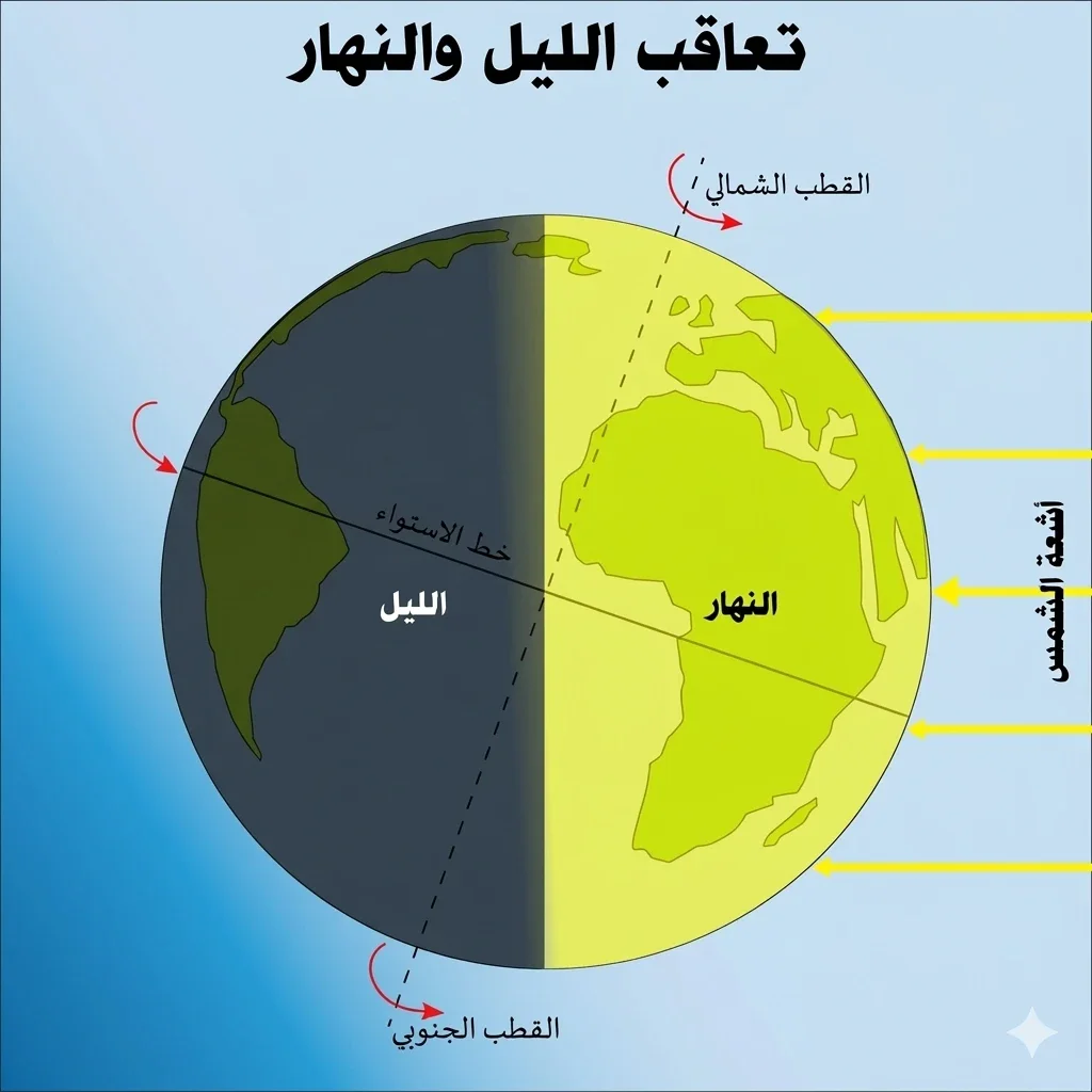 image about تعاقب الليل والنهار رحلة الأرض اليومية التي لا يشعر بها الإنسان
