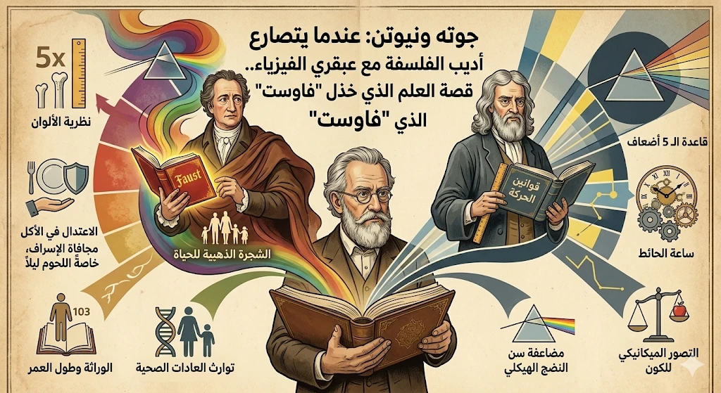 image about جوته ونيوتن: عندما يتصارع أديب الفلسفة مع عبقري الفيزياء.. قصة العلم الذي خذل 