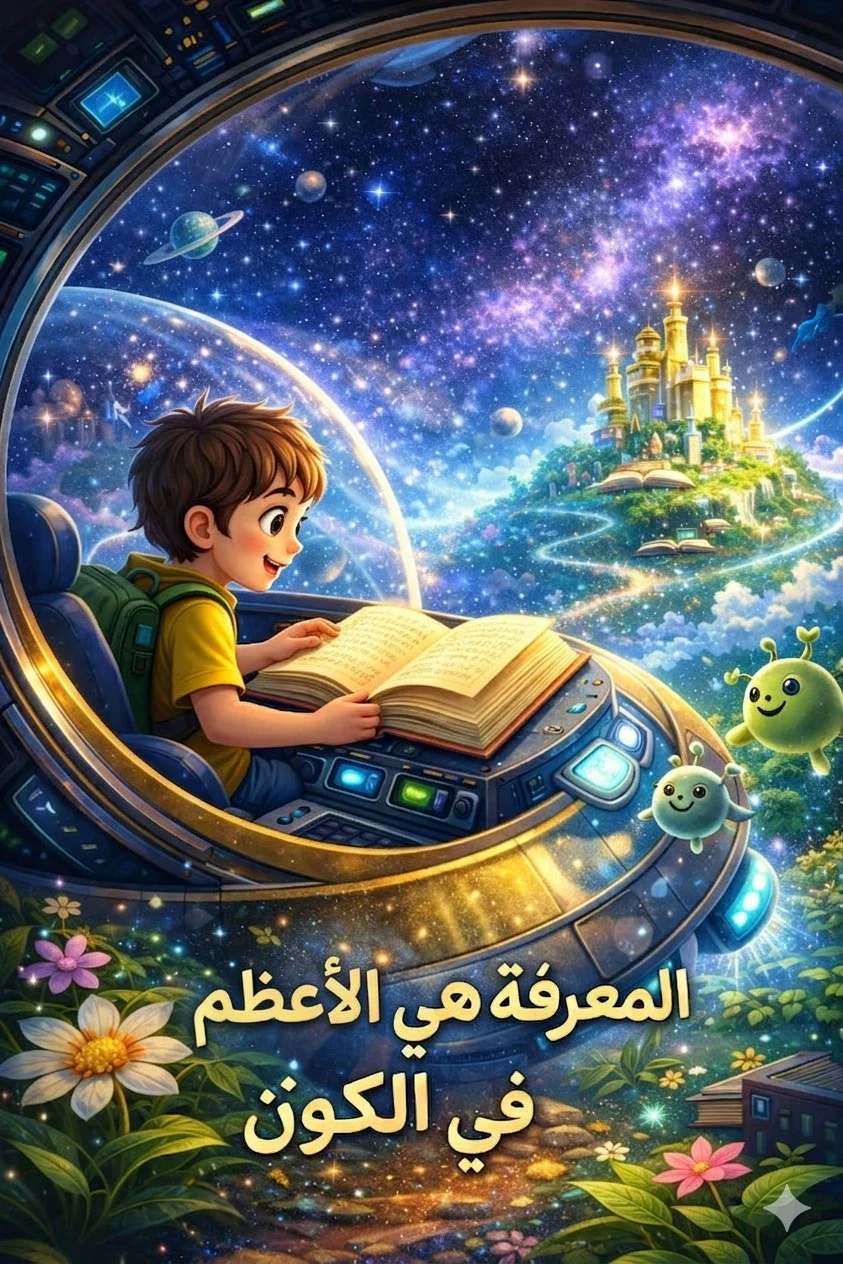 image about رحلة الطفل آدم إلى كوكب المعرفة | قصة أطفال عن حب التعلم واكتشاف العالم