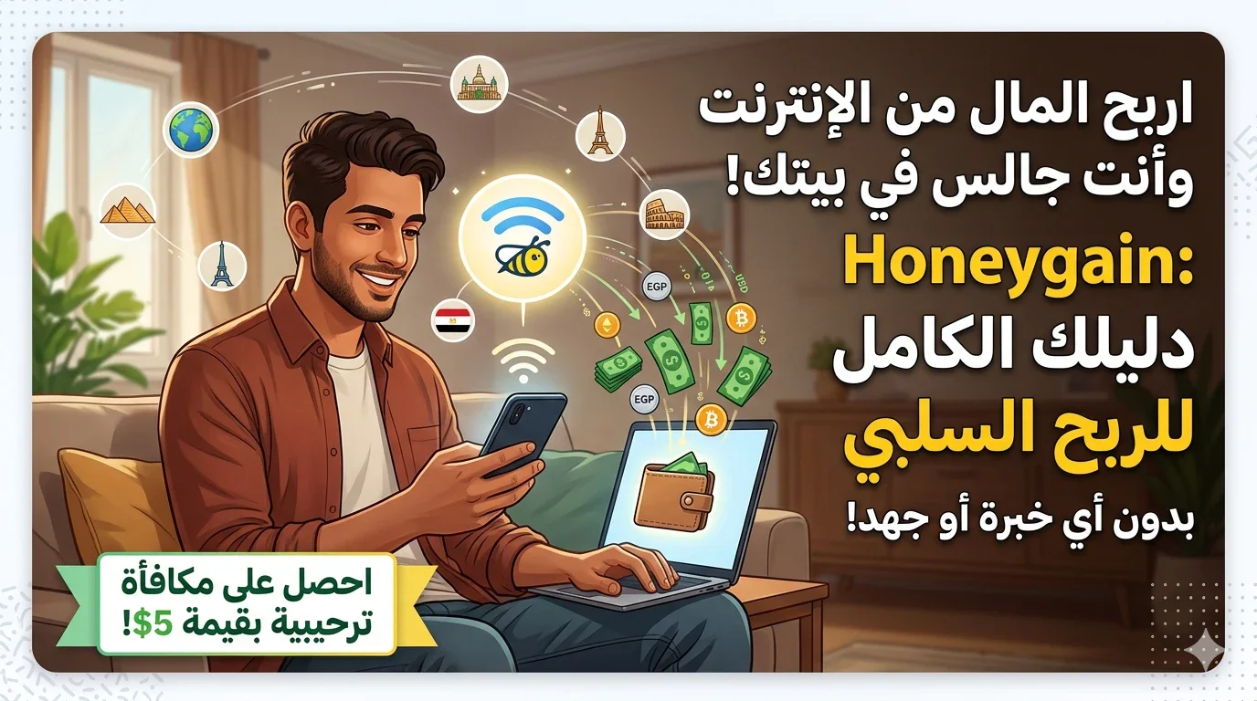 image about Honeygain: كيف تربح المال من الإنترنت بدون أي خبرة أو جهد