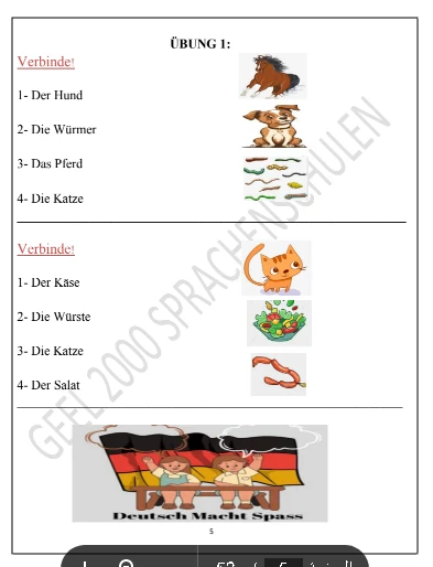 image about تحميل مذكرة اللغة الألمانية للصف الرابع الابتدائي الترم الثاني 2026 PDF شرح مبسط وتدريبات كاملة