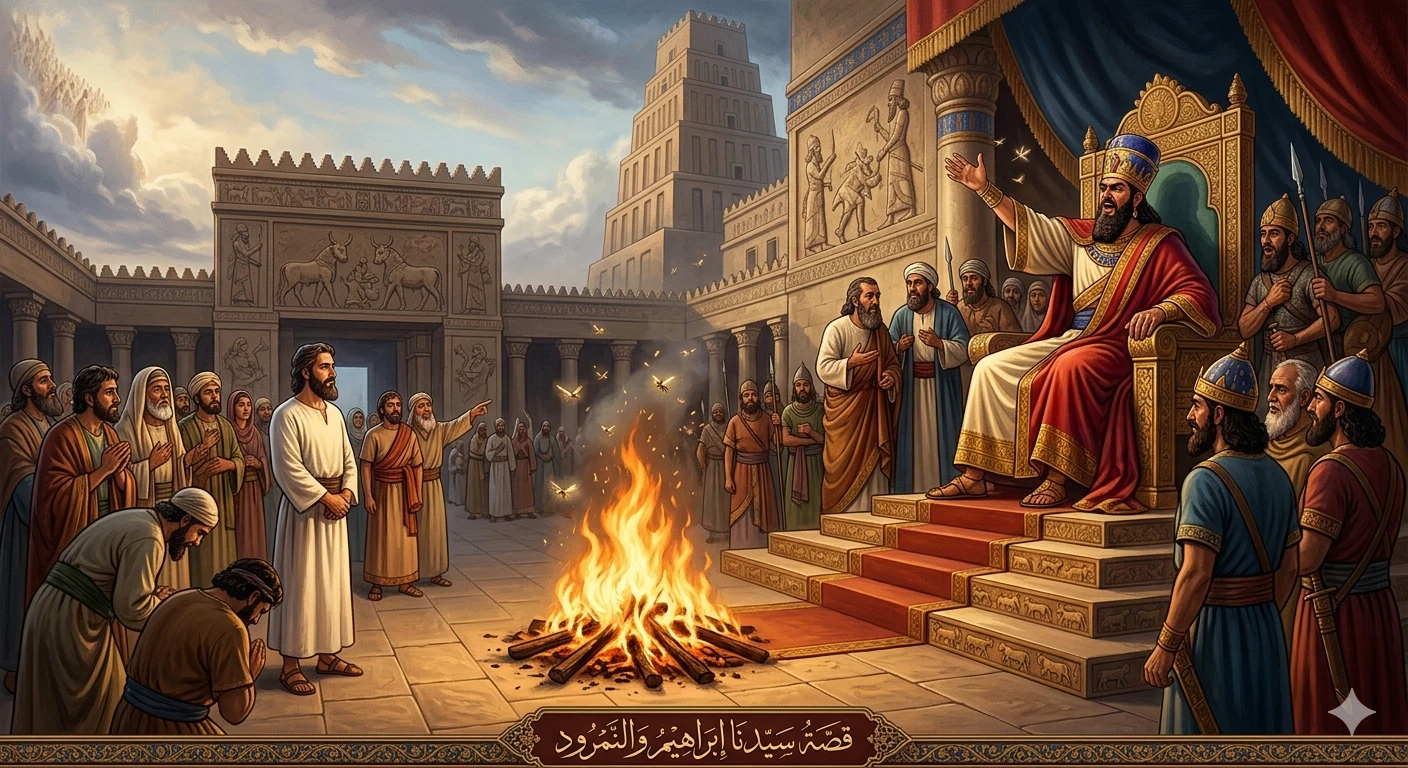 image about  صراع الحق والباطل – قصة سيدنا إبراهيم مع النمرود 🔥👑 ✍️ نبذة مختصرة: