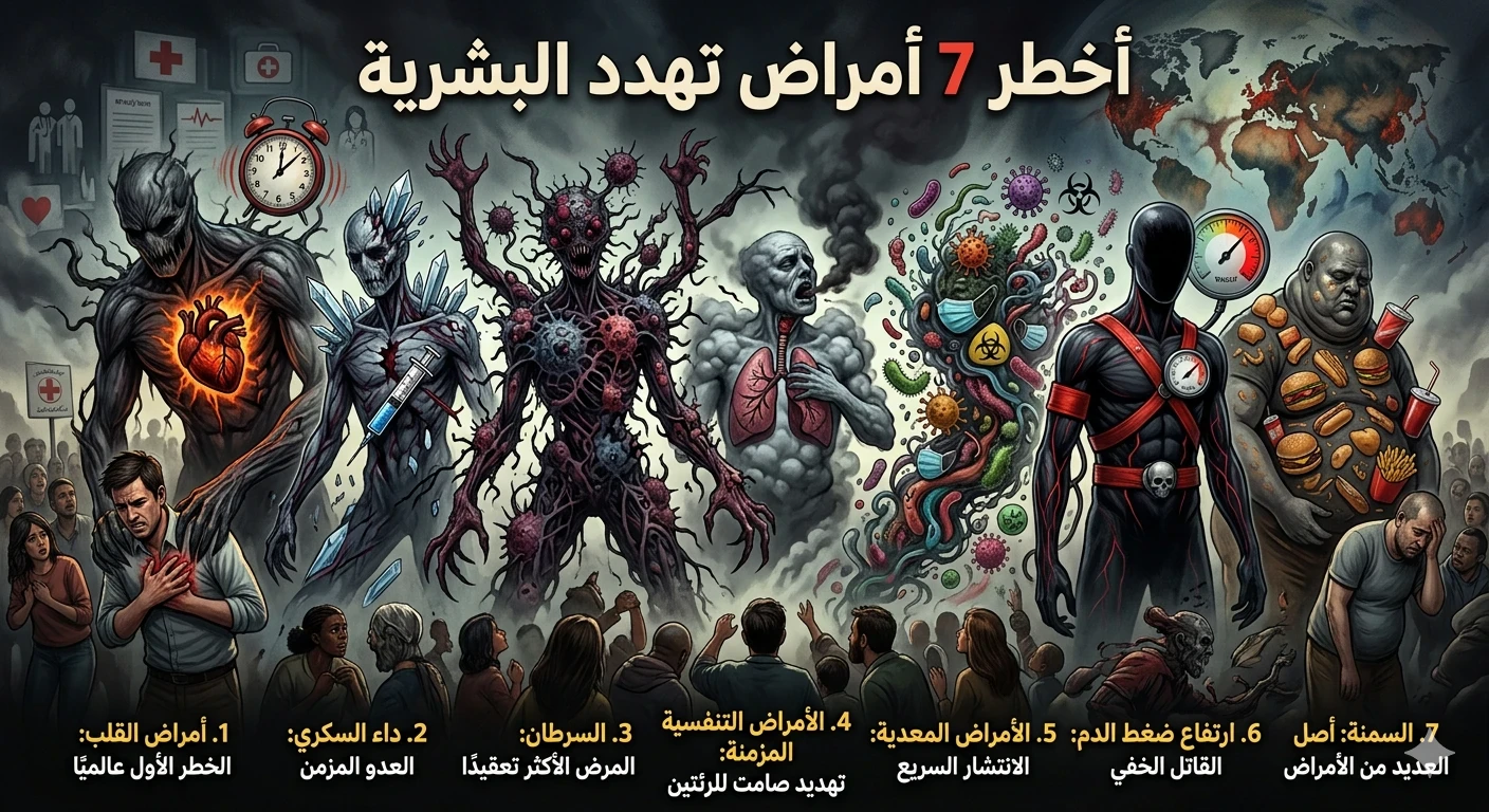 image about أخطر 7 أمراض تهدد العالم… وكيف نحمي أنفسنا منها؟