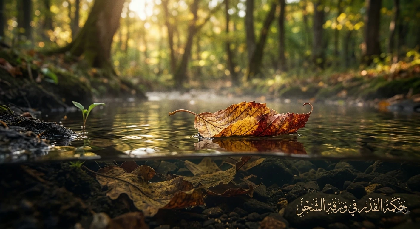 image about حكمة القدر في ورقة الشجر