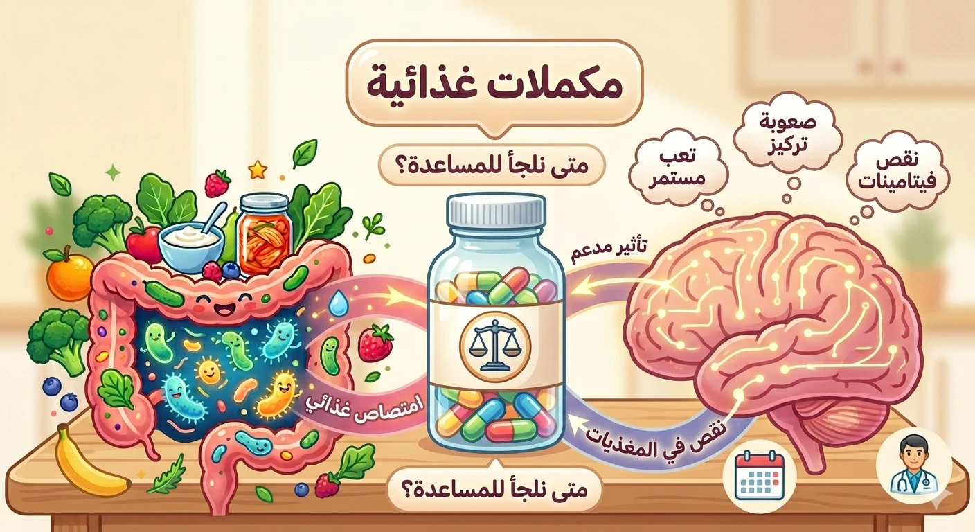 image about دماغك في بطنك! السر الحقيقي وراء القلق والمزاج السيء (دليل 2026)