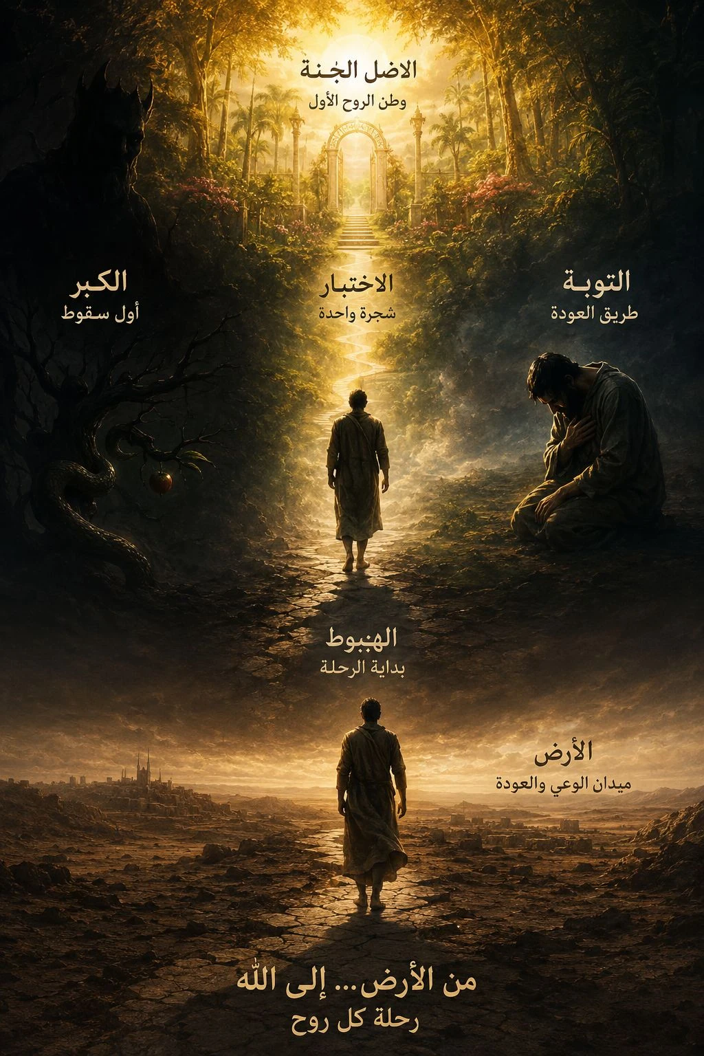 image about آدم… لماذا بدأَ الإنسانُ من الجنةِ ثم هبطَ إلى الأرض