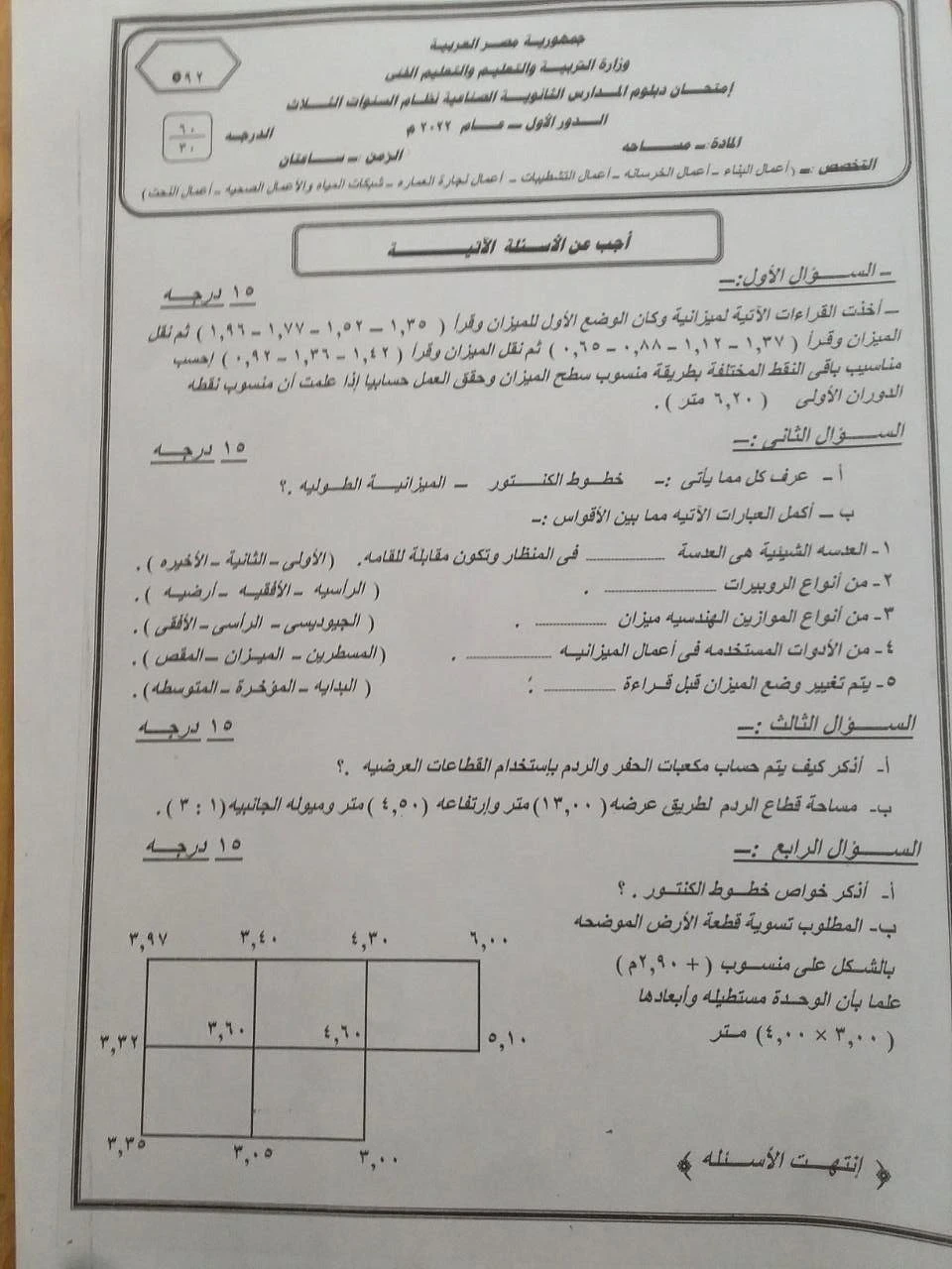 image about امتحانات 2022 للدبلومات الفنيه بالحل