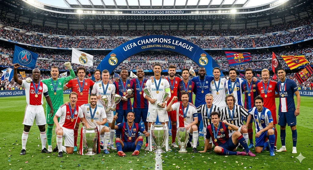 image about اللاعبين المتوجين ببطولة دوري أبطال أوروبا مع أندية مختلفة منذ بدء البطولة