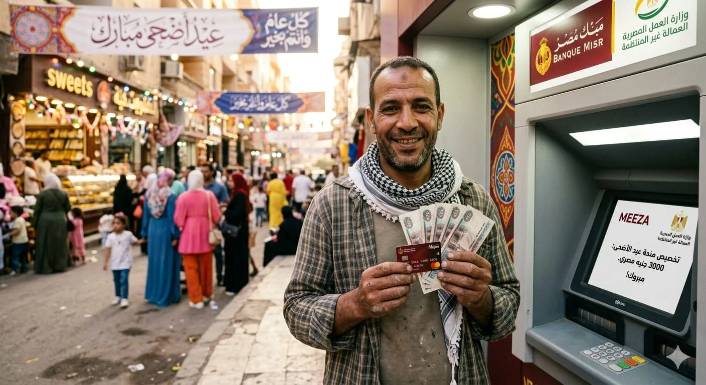 image about منحة الـ 3000 جنيه للعمالة غير المنتظمة بمناسبة عيد الأضحى