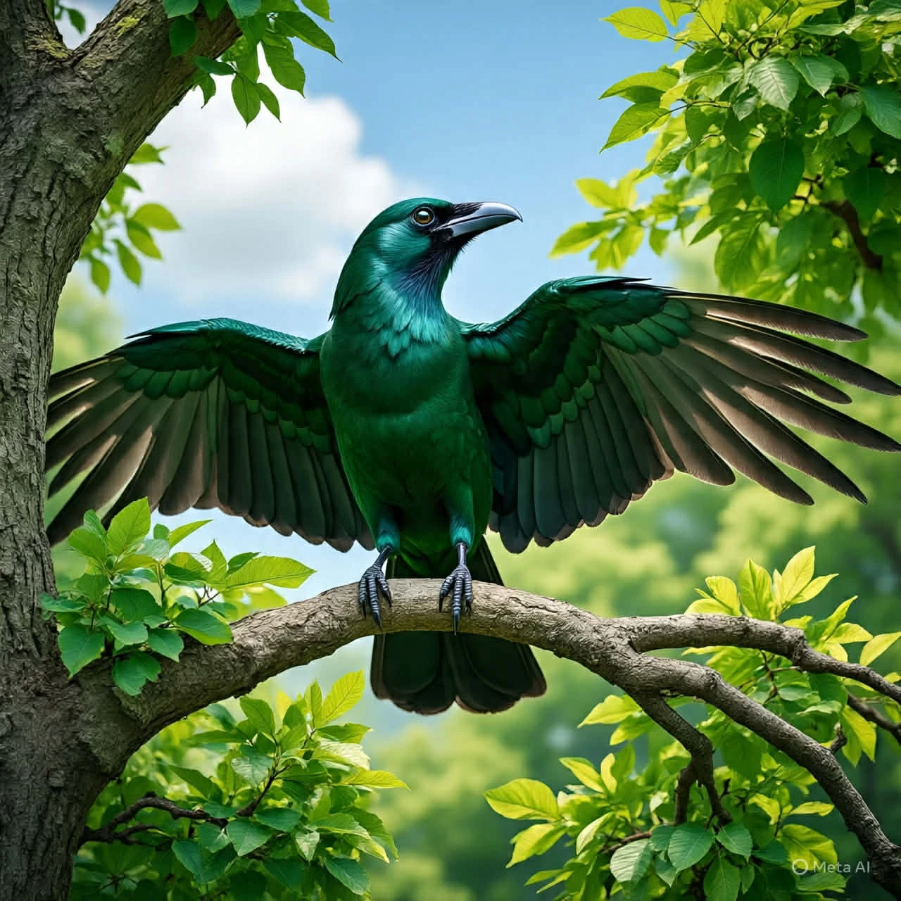 image about غراب باللون الاخضر