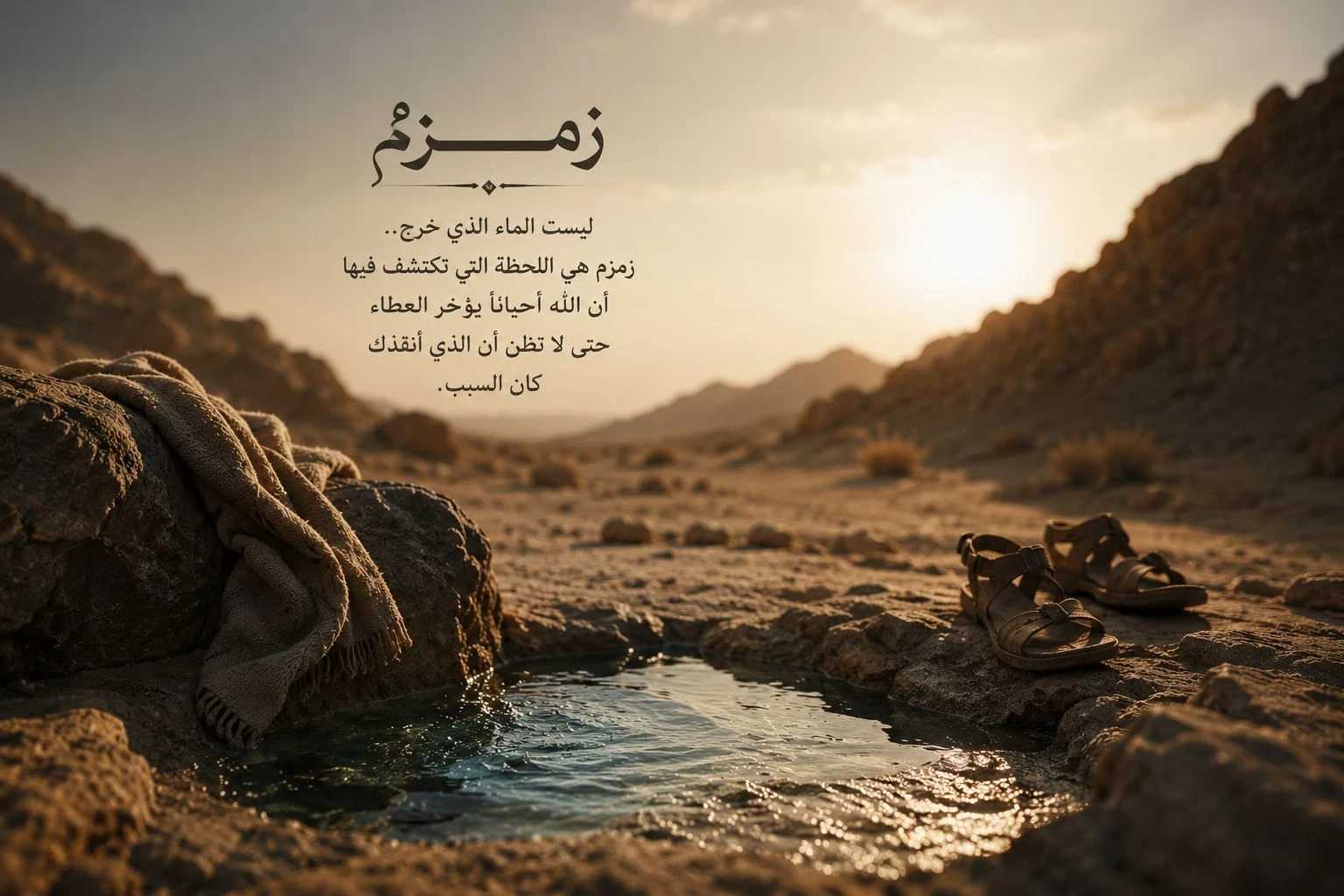 image about زمزم… لماذا لم يُخرجِ اللهُ الماءَ قبل أن تنفدَ الأسباب