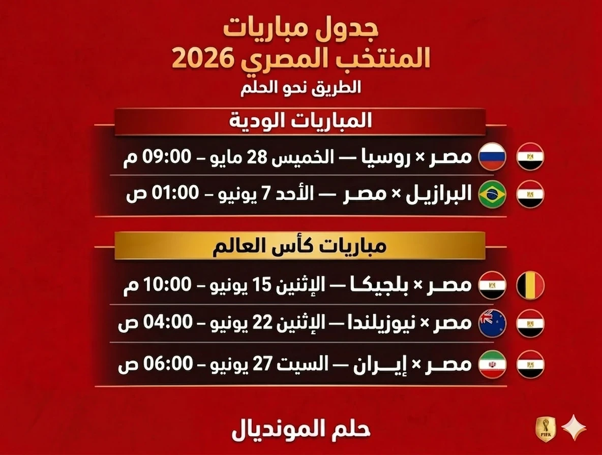image about منتخب مصر يستعد لمعركة المونديال.. مواعيد المباريات القادمة وقائمة الفراعنة كاملة