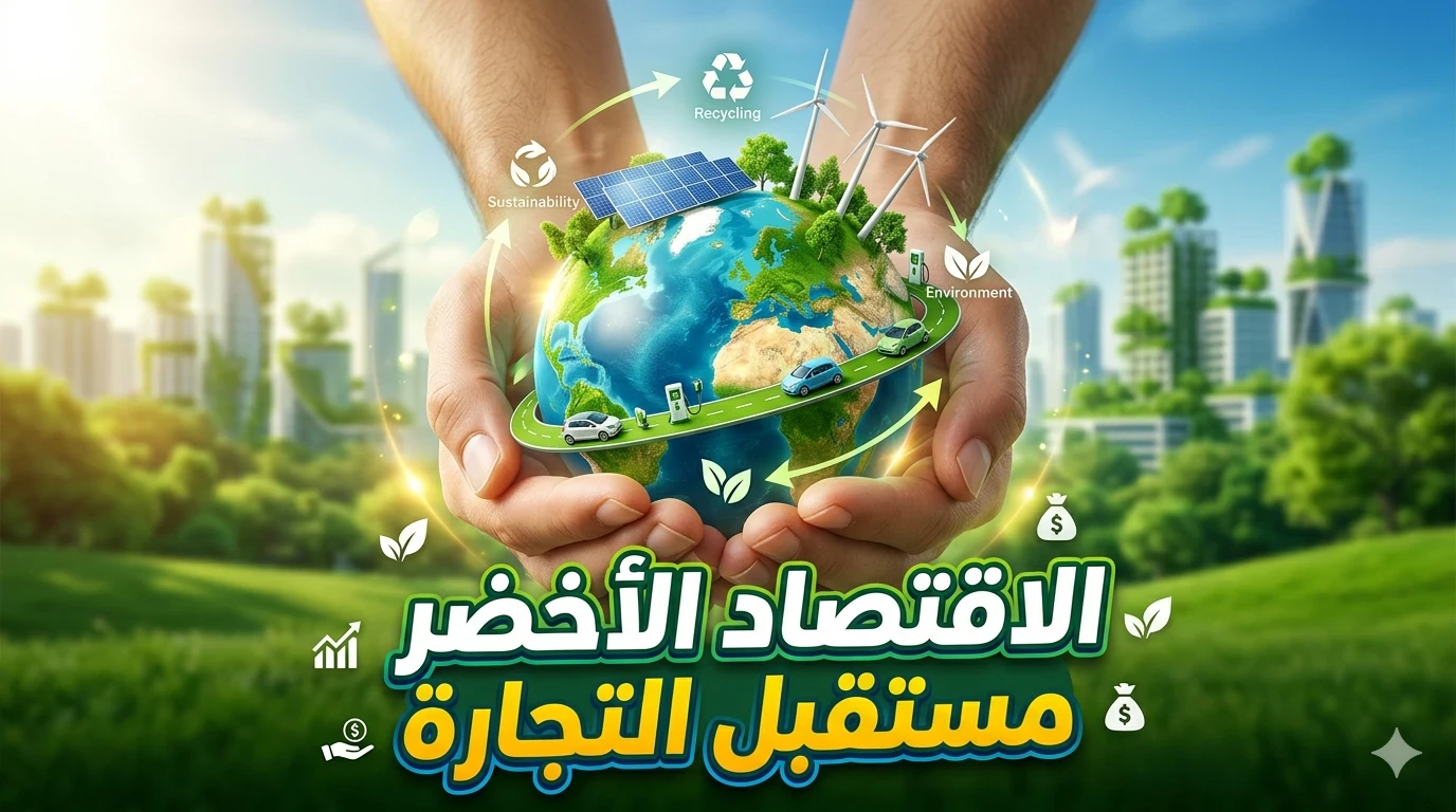 image about 🌍 الاقتصاد الأخضر | كيف يُغيّر مستقبل التجارة ويحمي البيئة؟ ♻️