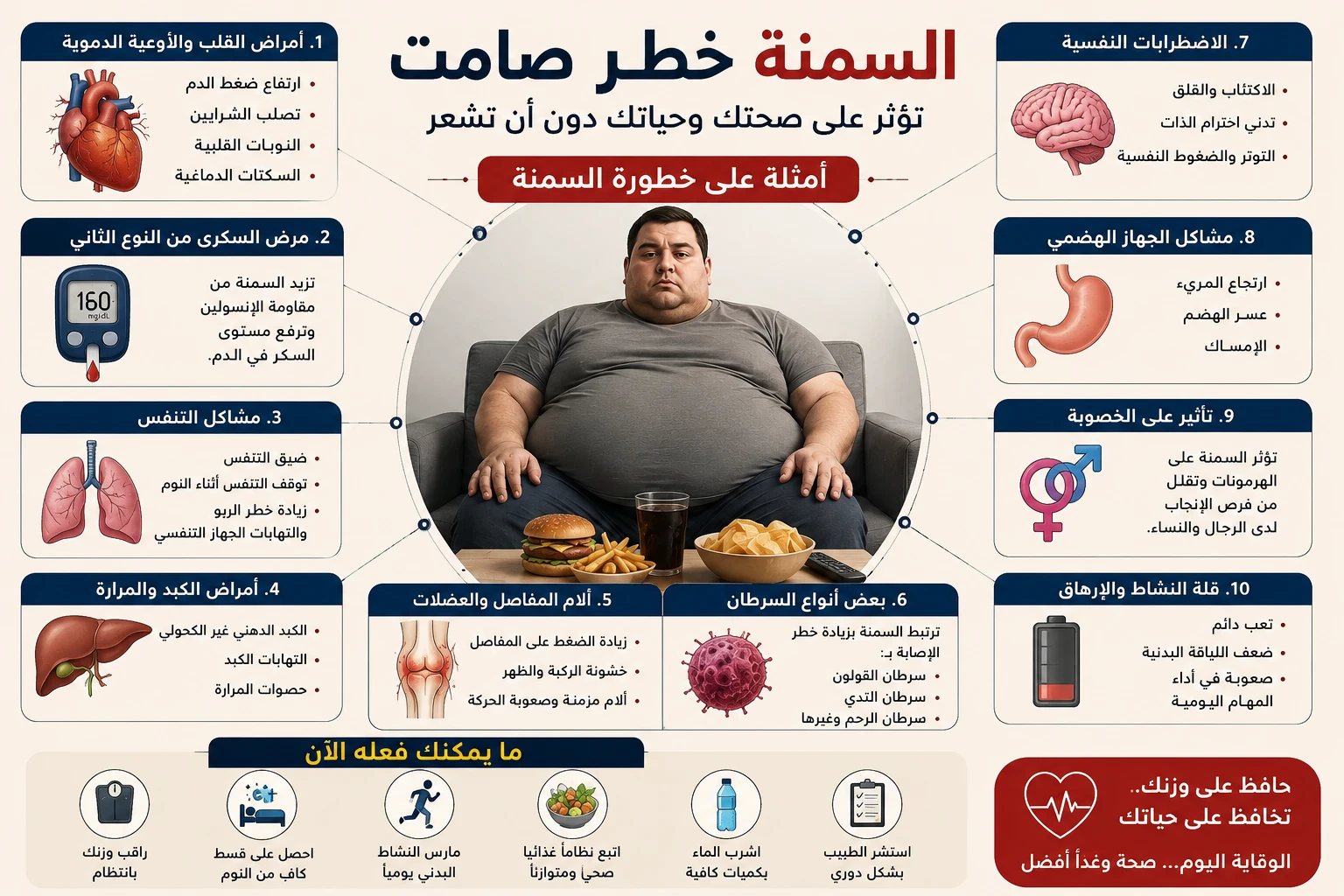 image about خطورة السمنة في العصر الحديث