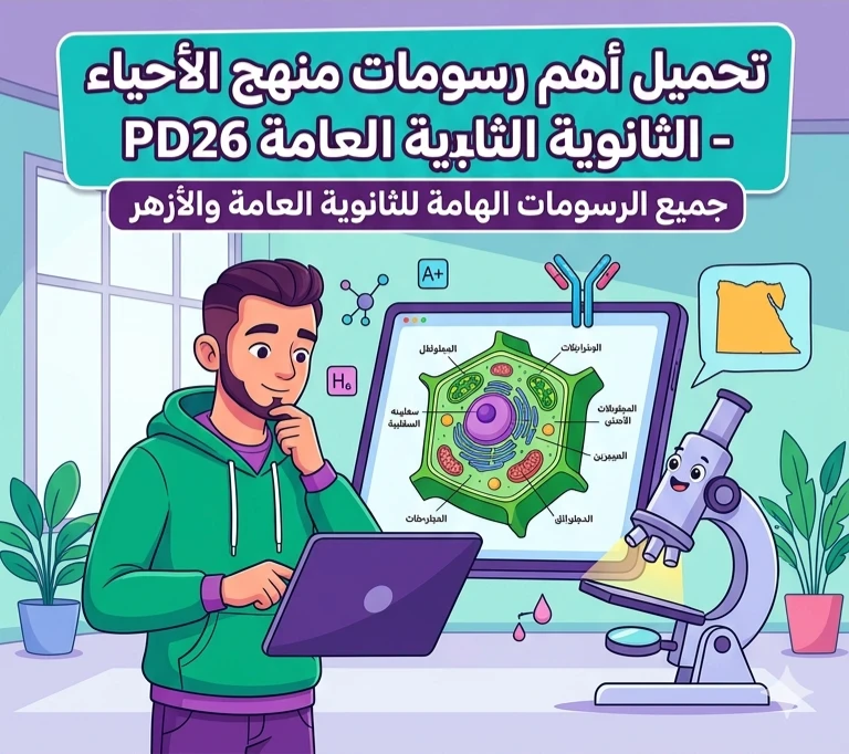 image about 📗 تحميل أهم رسومات الأحياء للصف الثالث الثانوي 2026 PDF | أقوى الرسومات المتوقعة في امتحان الثانوية العامة والأزهرية