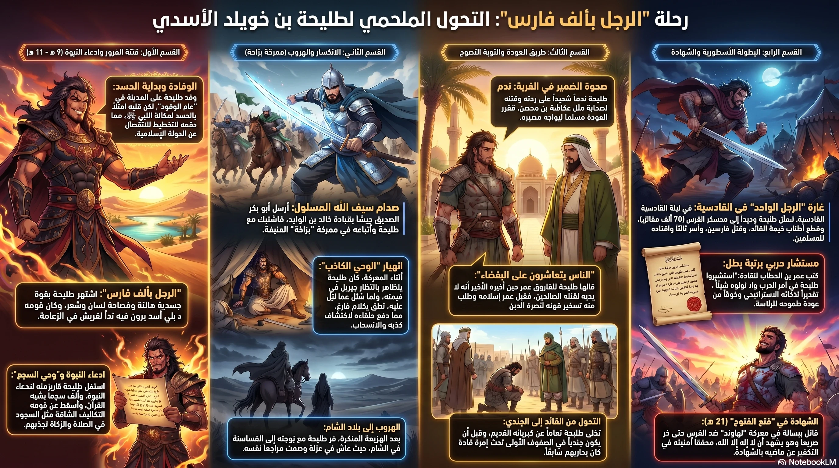 image about طليحة بن خويلد رجل يعدل ألف فارس 