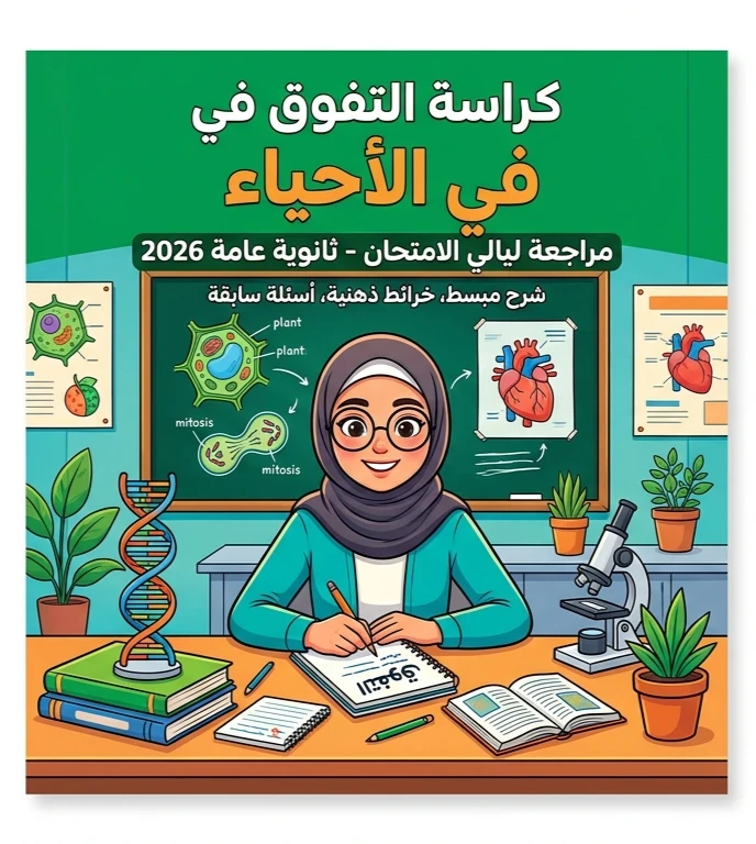 image about 📚 تحميل كراسة التفوق أحياء وعلوم الأرض 2026 PDF | أقوى مراجعة ليالي الامتحان للثانوية العامة بالإجابات
