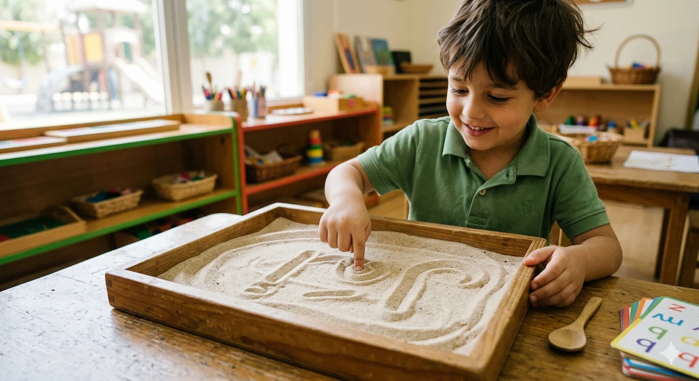 image about تهيئه الأطفال للحضانة والكتابة وفق منهج منتسوري
