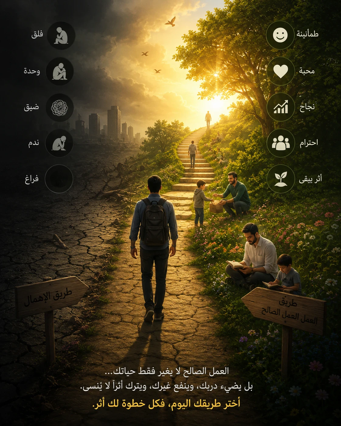 image about العمل الصالح وأثره في حياة الإنسان