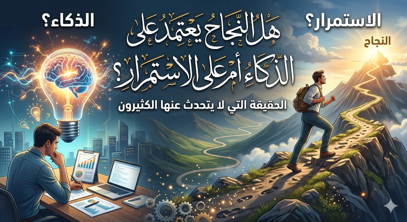 image about هل النجاح يعتمد على الذكاء أم الاستمرار ؟ الحقيقة التي لا يتحدث عنها الكثيرون 