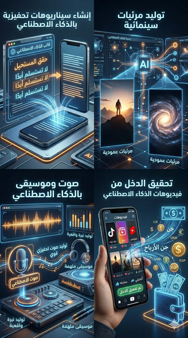 image about كيف تصنع فيديو تحفيزي بالكامل بالذكاء الاصطناعي وتربح منه؟ 