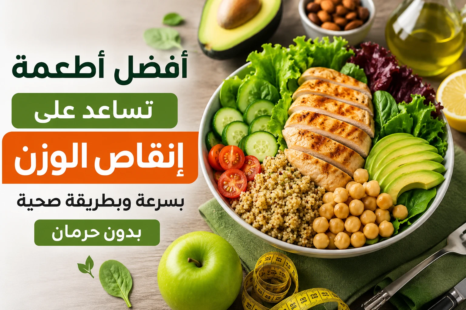 image about أفضل أطعمة تساعد على إنقاص الوزن بسرعة وبطريقة صحية بدون حرمان