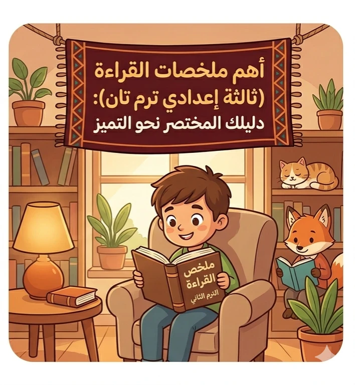 image about 📚 ملخص القراءة للصف الثالث الإعدادي الترم الثاني 2026 PDF | أقوى مراجعة شاملة لضمان الدرجة النهائية