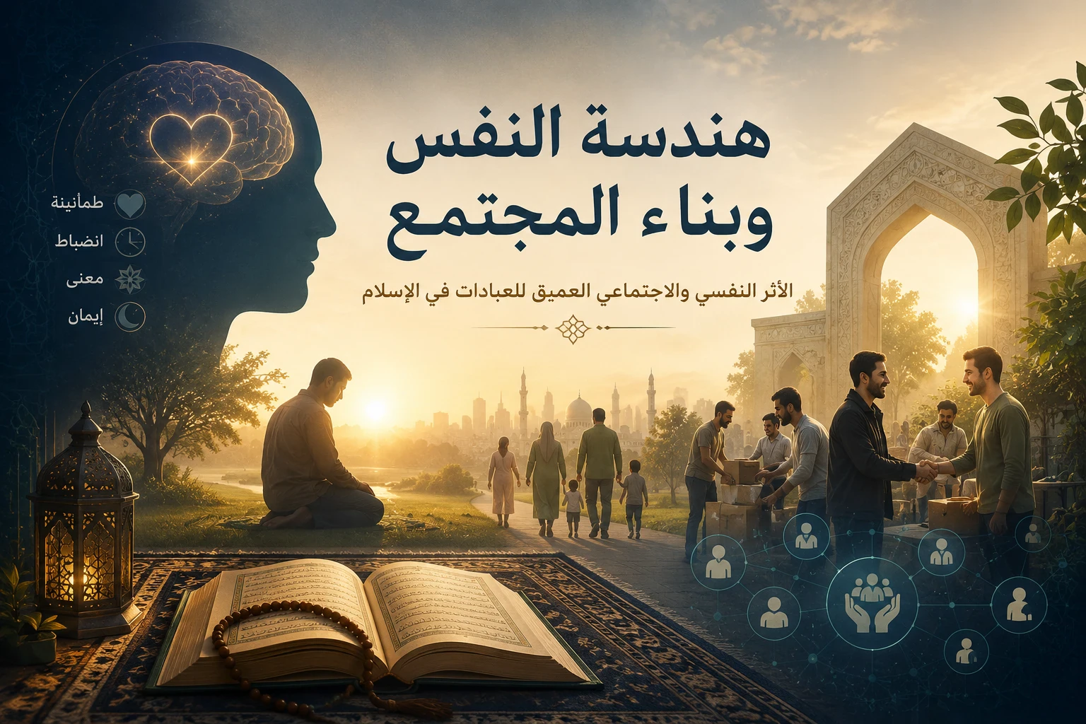 image about ​هندسة النفس وبناء المجتمع: الأثر النفسي والاجتماعي العميق للعبادات في الإسلام