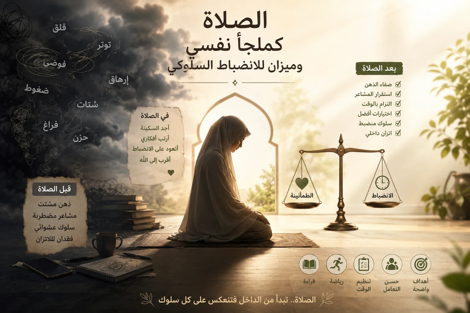 image about ​هندسة النفس وبناء المجتمع: الأثر النفسي والاجتماعي العميق للعبادات في الإسلام