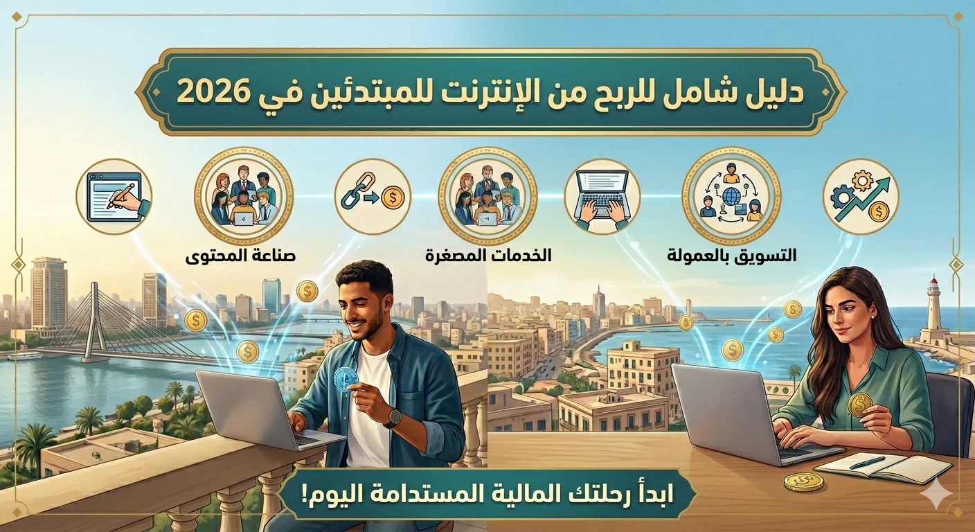 image about من الصفر إلى أول 100$: دليل المبتدئين للربح من الإنترنت في عام 2026