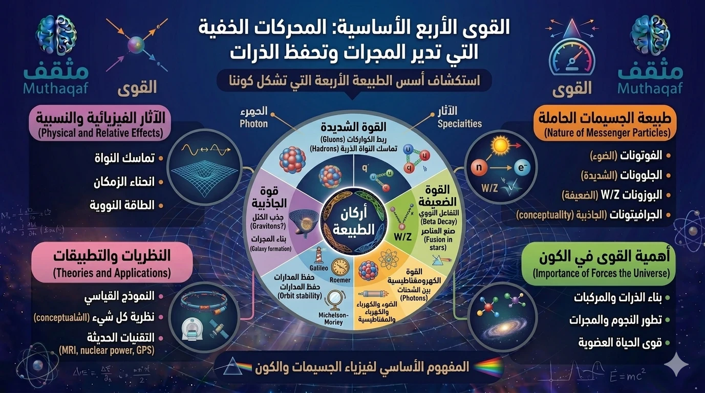 image about القوى الأربع الأساسية: المحركات الخفية التي تدير المجرات وتحفظ الذرات