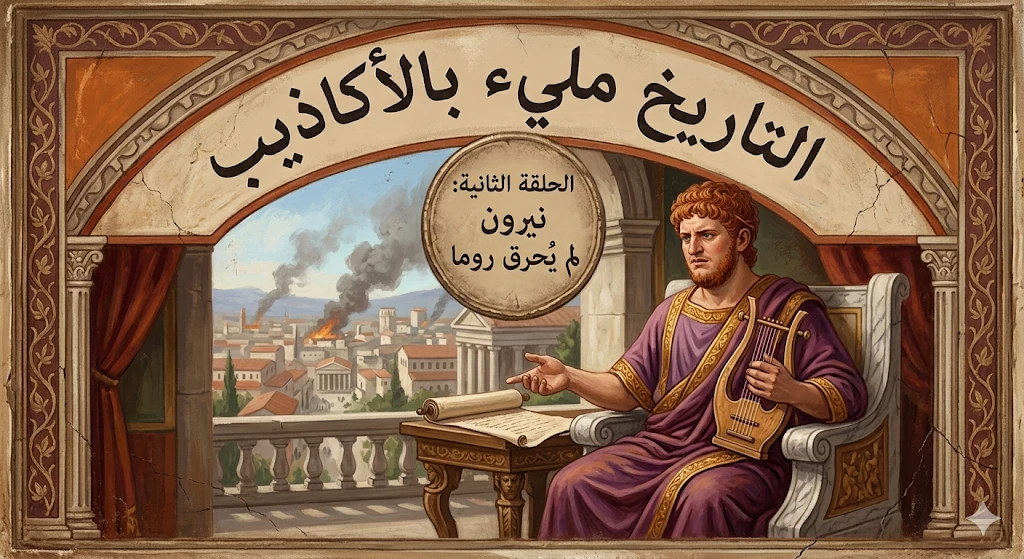 image about سلسلة: التاريخ مليء بالأكاذيب ،   الحلقة الثانية: نيرون لم يُحرق روما
