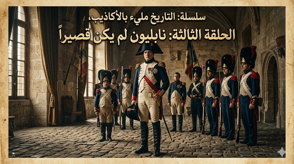 image about سلسلة: التاريخ مليء بالأكاذيب،  الحلقة الثالثة: نابليون لم يكن قصيراً