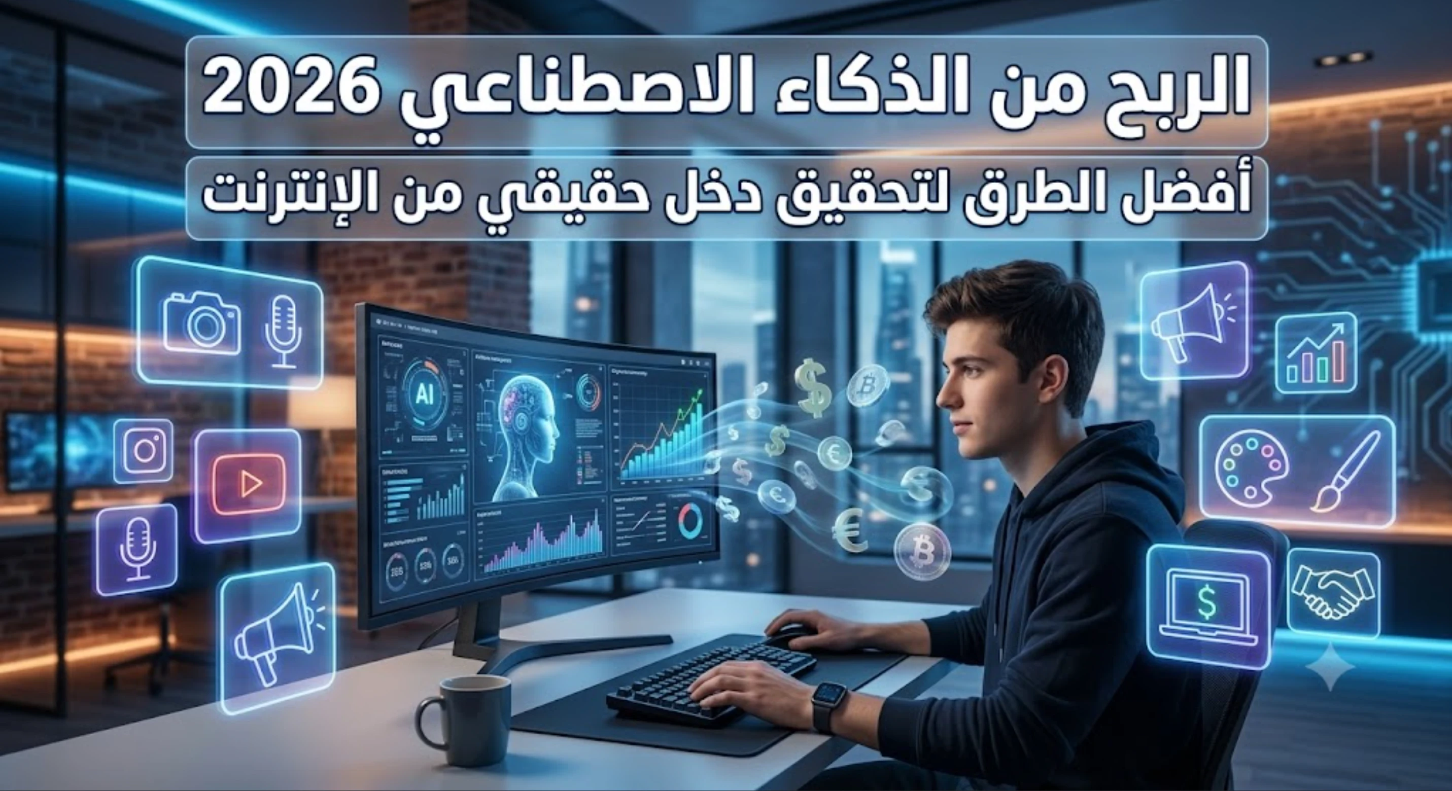 image about طرق الربح من الذكاء الاصطناعي في 2026: دليل شامل للمبتدئين