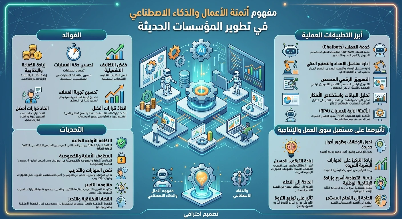image about أتمتة الأعمال والذكاء الاصطناعي مستقبل أكثر كفاءة وإنتاجية