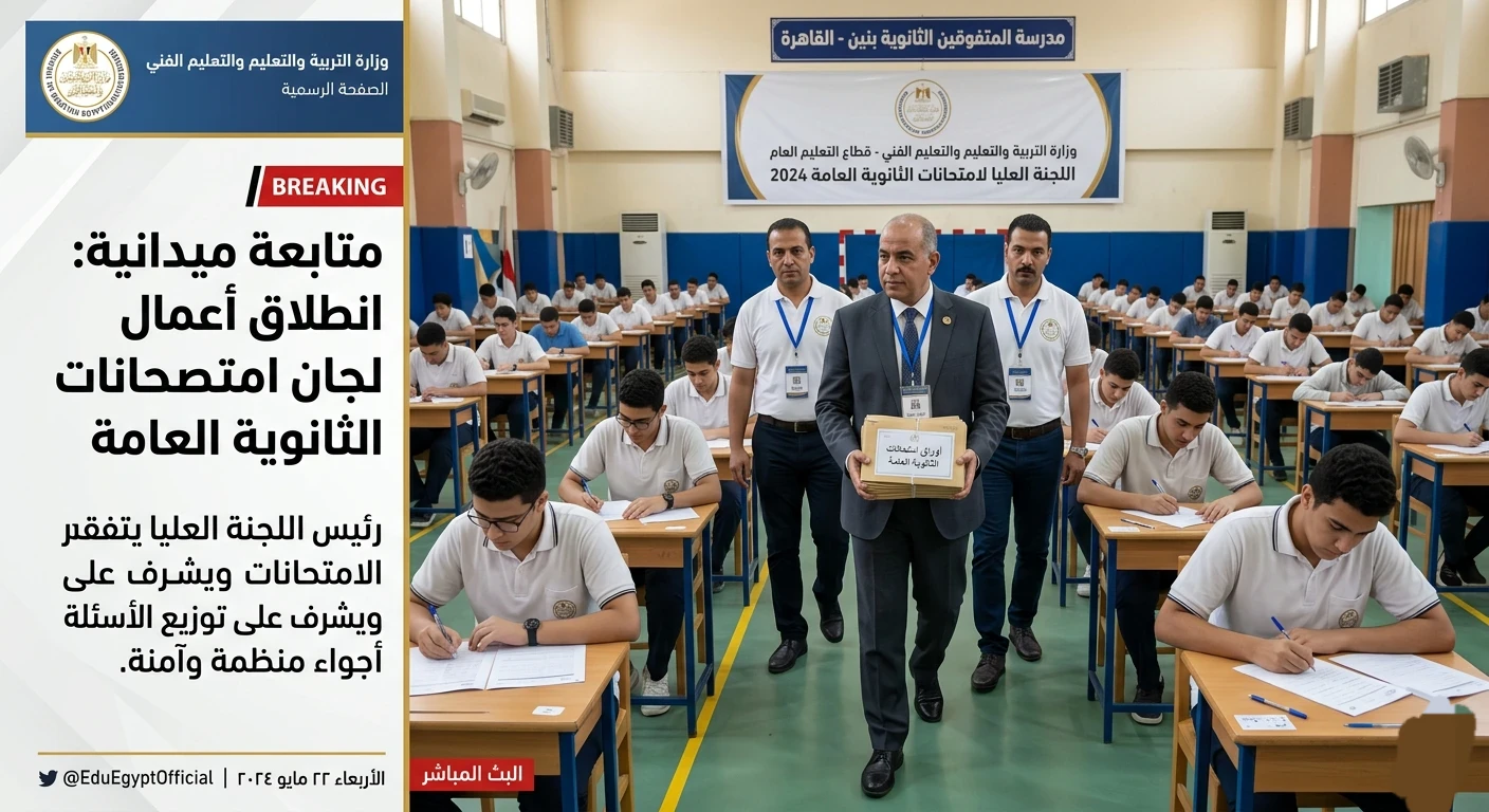 image about وزارة التربية والتعليم تعتمد حوافز رؤساء لجان الثانوية العامة والمراقبين 2026
