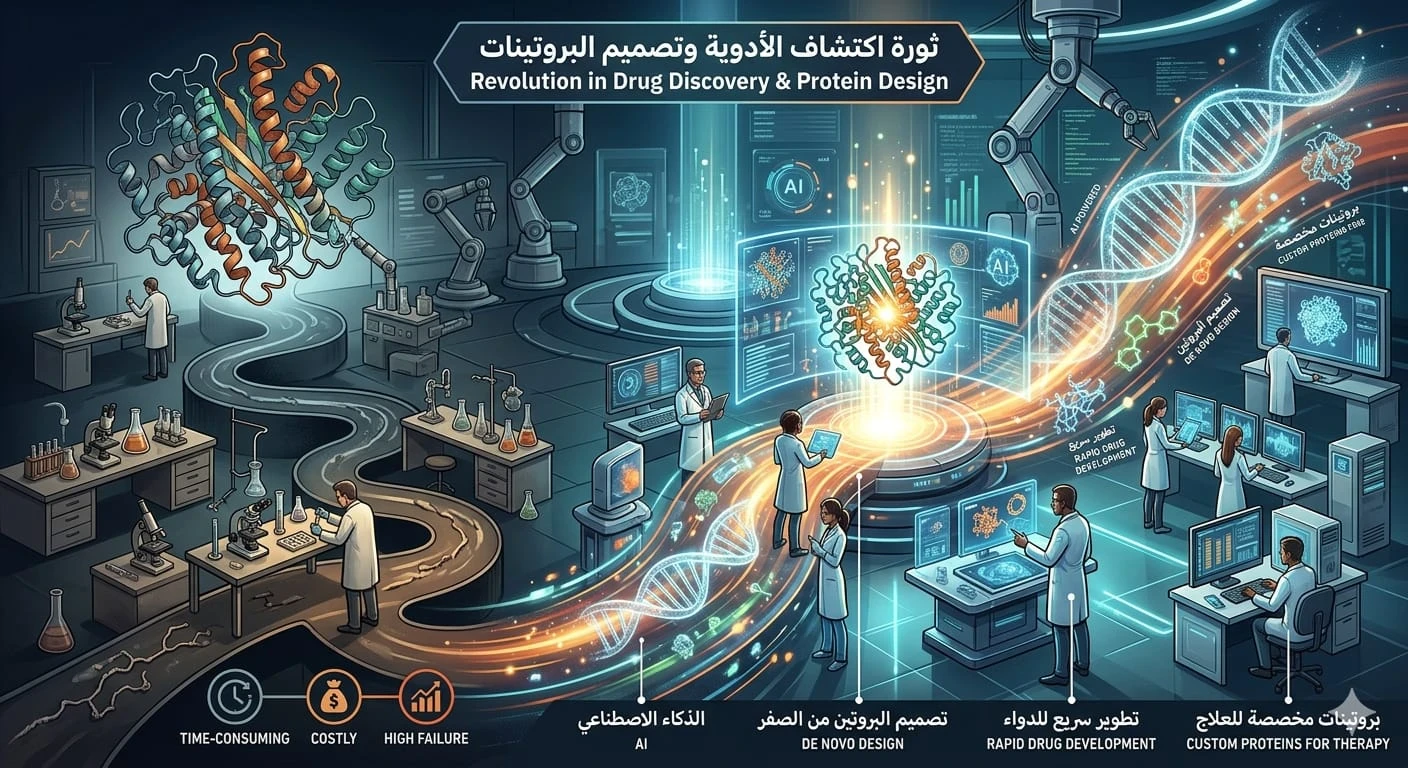 image about ثورة التصميم الجزيئي بين الذكاء الاصطناعي وتصميم البروتينات 