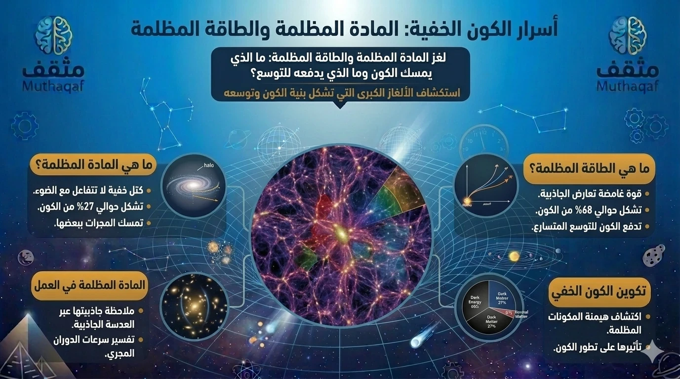 image about أسرار الكون الخفية – لغز المادة المظلمة والطاقة المظلمة